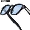 FONEX Occhiali da Sole Polarizzati in Acetato HEPIDEM, Modello Johnny Depp, Design di Marca, Occhiali da Sole Spessi Quadrati per Uomo e Donna RINI-T
