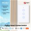 MOES Tuya ZigBee Smart Glass Touch Interruttore per tende App RF Controllo wireless Filo neutro ignifugo richiesto con Alexa Google Home