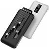 Power Bank 20000mAh Caricabatterie Portatile ad Alta Velocità con 4 Cavi USB