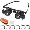 Rbefeuly 4 Multipli Lenti d'ingrandimento Occhiali da lettura da uomo con luce a LED Lente d'ingrandimento da donna Lente d'ingrandimento a LED