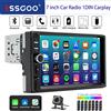 ESSGOO Carplay Android Auto 1 DIN 7 "Radio per auto universale BT TF EQ USB AUX TF USB HD Touch Screen Lettore multimediale con 7 colori