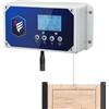 NONE Centralina Automatica per Porta Pollaio, Impermeabile con Sensore di Luce, Alimentazione a Batteria, Telecomando 40m
