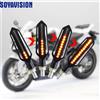 SOYAVISION Indicatori di direzione a LED per moto Indicatori di direzione ambra Lampeggiatore Acqua che scorre Luce freno posteriore Luce di segnale di arresto Lampada DRL per moto