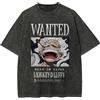Bandai One Piece Rufy T-shirt vintage oversize lavata Uomo Donna Maniche corte T-shirt grafica Moda estiva Nuovo streetwear Top casual