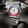 ADDIESDIVE Orologio subacqueo da uomo GMT di lusso 200m Orologio al quarzo in vetro con specchio a bolle impermeabile BGW9 Orologio sportivo luminoso blu AD2044