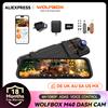 WOLFBOX M40 Dash Cam 4K + 1080P con controllo vocale ADAS Videoregistratore WI-FI e GPS integrato da 5 GHZ Telecamera da cruscotto anteriore e posteriore