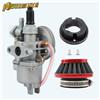 PowerMotor Carburatore con filtro dell'aria in acciaio e tubo di aspirazione per motore a 2 tempi da 43cc 47cc 49cc, mini moto, ATV, quad, dirt bike, pocket bike, go-kart.