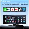 Ottocast Ottoscreen Ai 11.4' Schermo Multimediale Wireless per Auto con Carplay e Android Auto, Netflix, YouTube e Play Store Integrati