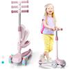 NONE Monopattino SEJOY per bambini con 3 ruote luminose e altezza regolabile, monopattini per bambini, regalo giocattolo per neonati