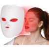 iebilif Maschera Facciale LED a 7 Colori, Terapia della Luce Rossa per Anti-Invecchiamento, Ringiovanimento e Illuminazione della Pelle, Dispositivo di Bellezza