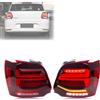 xunder Luci Posteriori a LED per Volkswagen VW Polo 5 MK5 6R 6C 2009-2017, Indicatori di Direzione Sequenziali, Gruppo Fanali Posteriori Rossi