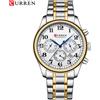 Curren 8466 Orologio al Quarzo di Lusso da Uomo Stile Business, Orologio da Polso Multifunzione Resistente all'Acqua con Calendario
