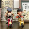 Bandai NOVITÀ: Action Figure Anime Dragon Ball Z da 13 cm - Son Goku, Maestro Roshi, Kame Sennin su Moto - Giocattoli in PVC per Bambini, Regali