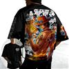 Bandai T-shirt Unisex in Cotone ONE PIECE Portgas D Ace, Novità Estate 2026, Stampa Anime Harajuku, Vestibilità Ampia, Manica Corta, Modello Genitore-Figlio
