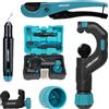 LIBRATON Set di 5 Utensili Tagliatubi LIBRATON per Tubi in Rame, PEX e PVC - Tagliatubi Professionali e Svasatori per Tubi in Rame, PEX, PVC