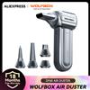 WOLFBOX DF60 Potente Soffiatore d'Aria Senza Fili, Ventilatore Portatile con 110000 RPM e 3 Velocità Regolabili per Auto/Casa/Esterni