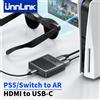 unnlink Adattatore Unnlink 4K 60Hz per Occhiali AR/XR, Convertitore HDMI a USB-C per Ricarica Occhiali AR, Compatibile con Switch2, PS5, PS4, Xbox, Xreal, Rokid, Rayneo
