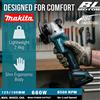 Makita DGA404 18V 6.0Ah 125mm Smerigliatrice Angolare Brushless a Batteria al Litio Ricaricabile, Macchina da Taglio Multifunzione Tutto-in-uno
