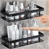 ctzszzmm Mensola porta shampoo da bagno a parete, senza fori, per lavabo, angolo doccia, porta gel doccia, scaffale multifunzionale da cucina