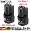 BATTOOL Batteria agli ioni di litio da 3500 mAh per Bosch BAT411 12V, compatibile con BAT412A BAT413A D-70745GOP 2607336013 2607336014 PS20-2