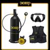 DIDEEP Set bombola subacquea DIDEEP 2L Mini, fino a 30-40 minuti di immersione subacquea, bombola facile da usare. Bombola Subacquea Portatile