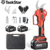 taskstar Forbici Elettriche Senza Fili TaskStar 40MM, Cesoie Elettriche Regolabili a 3 Velocità, Potatore Portatile per Rami d'Albero, 2 Batterie da 4.0Ah