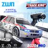 zwn Auto radiocomandata SG204 PRO 1/24 RC 2.4G ad alta velocità, drift 4WD con luci LED, modello GTR da corsa, regalo per ragazzi.