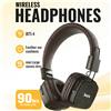 HOCO Cuffie Bluetooth 5.4 HOCO in Pelle PU Stile Retrò, Auricolari HiFi Stereo alla Moda per Ufficio e Attività all'Aperto