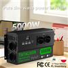 TATALIKEN Inverter a Onda Sinusoidale Pura 5000W-6000W da DC 12V a AC 220V 50Hz, 4 Prese EU, Display Digitale e Ventola di Raffreddamento per Auto
