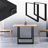 NONE Gambe per tavolo in acciaio a 2 pezzi, design in acciaio di alta qualità, telaio per tavolo 60 cm x 72 cm, altezza e larghezza: bianco/nero