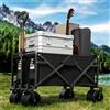 Vacclo Carrello Pieghevole per Campeggio e Giardino, Capacità 250 kg, con Portabicchieri, per Spiaggia e Attività all'Aperto