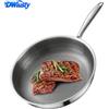 DWiusty Padella in Titanio Puro Tedesco 26/28/30cm, Antiaderente, Non Rivestita, con Motivo Martellato, Utensile da Cucina in Lega di Titanio