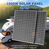 Kit Pannello Solare Fotovoltaico 1000W 500W 12V con Regolatore 100A, Adatto per Ricarica Rapida di Batterie in Casa/Campeggio/Camper
