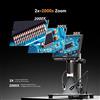 Elikliv Microscopio Digitale HDMI 4K Elikliv EM4K per Elettronica, Microscopio per Saldatura 8" 2000X per Ispezione e Riparazione PCB con Supporto da 10"