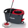Vileda Turbo Sistema Lavapavimenti con strizzatore a pedale, Manico telescopico 65 - 131 cm, Mocio lavapavimenti con strizzatore a pedale, Fiocco in microfibra, Pulizia profonda con minimo sforzo