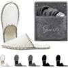 Relaxdays Pantofole in feltro, set di 6 scarpe da servizio alimentare, unisex