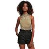 URBAN CLASSICS Body Donna in Pizzo, Top in Pizzo Sexy Smanicato per Donna, Collo a Lupetto, Body Colore khaki, Taglia XL