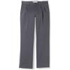 Amazon Essentials Pantaloni Chino Plissettati Anti-Piega, Vestibilità Classica (Disponibili in Taglie Forti) Uomo, Carbone, 56W / 30L