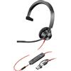 POLY Headset HP Poly Blackwire 3310 Nero