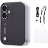 KIMISS Videocamera Musicale 4K, Fotocamera CCD 64MP con Schermo Touch 3 Pollici e Rotazione 180°, Batteria 3600mAh e Connessione OTG, per Selfie e Riproduzione Musicale Visione Film (BLACK)