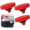 Gosknor 3pz Pulsante di Scatto & Rondelle per Fuji Leica Oly Mpus, Rosso | 12mm Rame Pulsante Scatto per Fotocamera & O-Ring in Gomma per Fuji X-Pro2/1 X100 X100T X-E2/1 X30 XT30 X-E2S X-E1 & Altro
