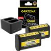 PATONA 2x Premium Batteria BP-SCL6 e Caricatore USB-C per Leica Q2 Q3 SL2