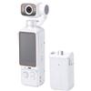banapoy Telecamera POV Portatile 4K, con Obiettivo Rotante a 180° (WHITE) | Struttura in ABS+metallo, Display da 1,97 Pollici, Batteria con Autonomia di 6 Ore, Uso in Viaggio e All'aperto