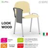 SEIPO LOOK WOOD LF0138G Sedie impilabile telaio grigio con tavoletta sedile e schienale in faggio SEIPO