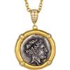 DYFUHO Collana con Moneta Doppia Faccia del Medaglione Miracoloso del Mito di Sccylla,Collana con Medaglia della Regina del Mito Greco per Le Donne