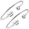 NA- Twins Jewelry Twins Regali di compleanno Twin One Twin Two Bracelet Twin Sisters e Acciaio inossidabile, colore: Twin 12 Twist