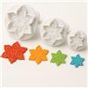 Graziano, Tagliapasta ad Espulsione Fiori Decorativi 4 Pezzi - 3.5cm, 5cm, 6.5cm, 8cm, H 4.4cm, Per Pasta Zucchero