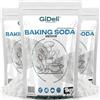 GiDeli Bicarbonato di sodio per uso domestico Bicarbonato di sodio 3 x 1 kg Multiuso qualità alimentare Qualità purebicarbonato di sodio, sale di sodio