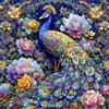 AIRDEA Pavone Colorato Diamond Painting, Floreale Diamond Painting Kit Completo, Diamantini Crystal Art Hobby Creativi Adulti Decorazione per Casa 30x30 cm