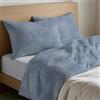 Mahome Set Lenzuola Francese Cotone 100% Puro Italiano Morbido - Completo Letto Francese Lenzuolo Sopra 200x300, Lenzuolo con Angoli Sotto 140x200+h25, 2 Federe 50x80 - Made in Italy